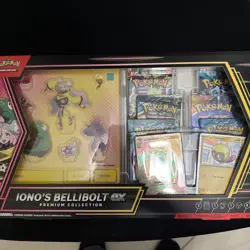 Pokemon Iono's Bellibolt Ex Sealed Premium Collection Box with 6 Booster Packs - Image 1