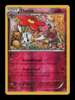 REVERSE HOLO FLOETTE UNCOMMON 102/162 HP POKEMON - Image 1