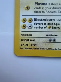 Pokemon TCG Rocket's Zapdos 15/132 Gym Challenge Holo Rare MP Unlimited 2000 - Image 4