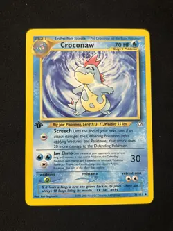 Croconaw 32/111 Neo Genesis Regular 1st Edition Pokemon TCG - LP - Image 1