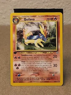 1st Edition Quilava Neo Genesis Pokemon Card 47/111 Uncommon - Image 1
