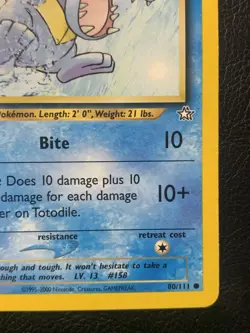 Totodile Neo Genesis 80/111 1st Edition Common Pokemon LP - Image 4
