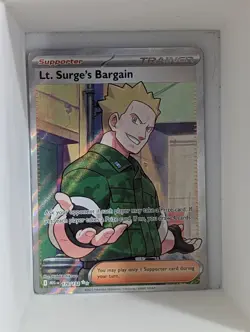 Lt. Surge's Bargain 170/132 Ultra Rare Full Art Pokemon Mega Evolution NM - Image 1