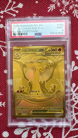 Pokemon TCG Mega Charizard X EX 130/094 Phantasmal Flames PSA 9 MINT - Image 1