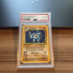 1999 POKEMON GAME #8 MACHAMP-HOLO 1ST EDITION PSA 8 - Image 1