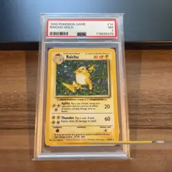 Pokemon Base Set Raichu Holo Rare #14/102 1999 English PSA 7 Graded - Image 1