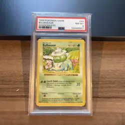 Bulbasaur 44/102 Shadowless Game Pokemon PSA 8 - Image 1
