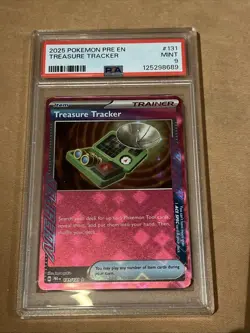 2025 POKEMON PRE EN-PRISMATIC EVOLUTIONS 131 TREASURE TRACKER PSA MINT 9 - Image 1
