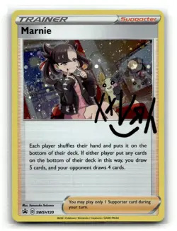 Marnie SWSH120 Holo Promo Sword & Shield Promo Pokemon NM - Image 1