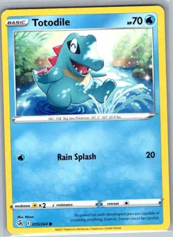 Totodile 055/264 Non Holo SWSH08: Fusion Strike - Pokemon Card - NM - Image 1