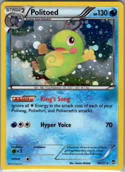 Politoed - 18/111 (Cosmos Holo) 018/111 Holo - Pokemon Card - LP - Image 1