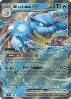 Blastoise ex (Stellar Crown Stamp) 030/142 Miscellaneous Cards & Products LP - Image 1