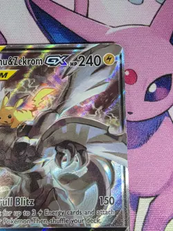 Pikachu and Zekrom GX Tag Team SM168 Damaged Promo - Image 3