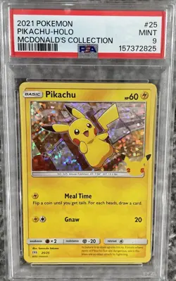 2021 POKEMON MCDONALD'S COLLECTION #25 PIKACHU-HOLO PSA 9 - Image 1