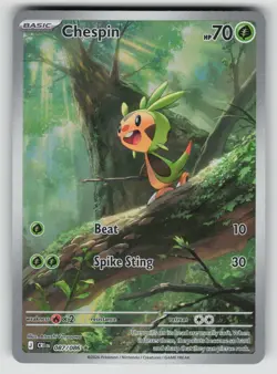 Chespin 087/086 Holo Illustration Rare Chaos Rising Pokemon Near Mint - Image 1