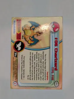 Pokemon 2000 Topps Chrome Charizard #06 - Holo Foil - Image 2