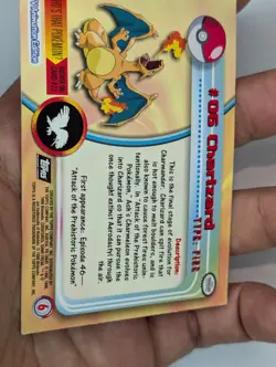 Pokemon 2000 Topps Chrome Charizard #06 - Holo Foil - Image 4
