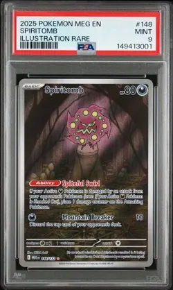 SPIRITOMB ILLUSTRATION RARE POKEMON MEG EN-MEGA EVOLUTION 2025 148 PSA 9 - Image 1