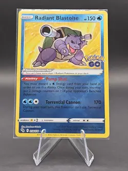 Pokemon TCG Radiant Blastoise Holo Rare Card 018/078 Pokemon Go NM/M - Image 3
