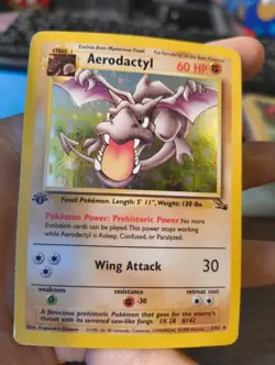 Aerodactyl 1/62 Fossil First Edition Holo Card NOT PRERELEASE Pokemon TCG - Image 1