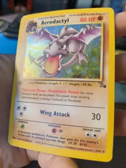 Aerodactyl 1/62 Fossil First Edition Holo Card NOT PRERELEASE Pokemon TCG - Image 2