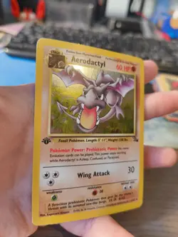 Aerodactyl 1/62 Fossil First Edition Holo Card NOT PRERELEASE Pokemon TCG - Image 3