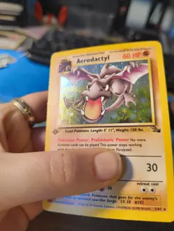 Aerodactyl 1/62 Fossil First Edition Holo Card NOT PRERELEASE Pokemon TCG - Image 4