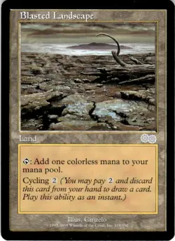 Blasted Landscape U Urza's Saga 319 NM - Image 1
