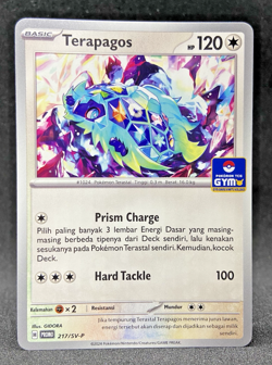 Special Pokemon TCG Indonesia Terapagos Gym Promo 217/SV-P Near Mint - Image 1