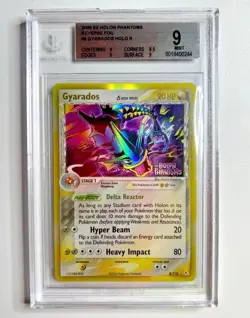 2006 POKEMON EX HOLON PHANTOMS #8 GYARADOS-REVERSE FOIL BGS 9 - Image 1
