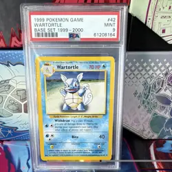WotC Pokemon TCG Wartortle 42/102 Base Set Regular EN PSA 9 Stage 1 HP 70 - Image 1