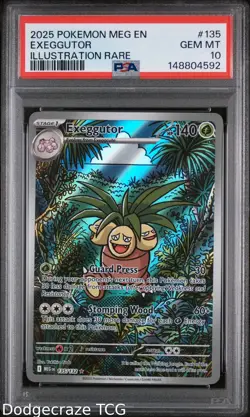 2025 Pokemon Mega Evolution Exeggutor Illustration Rare 135/132 PSA 10 - Image 1