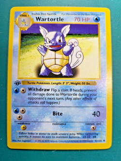 1999 Pokemon Base 1st Edition #42 Wartortle Thick Stamp Pokemon GamE - Image 1