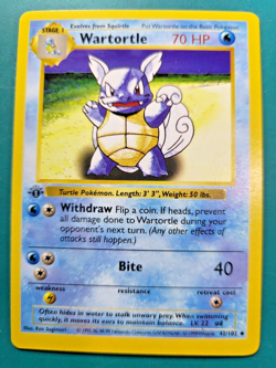 1999 Pokemon Base 1st Edition #42 Wartortle Thick Stamp Pokemon GamE - Image 3