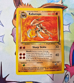 Pokemon FossilKabutops 24/62 Non Holo Rare Unlimited English LP - Image 1