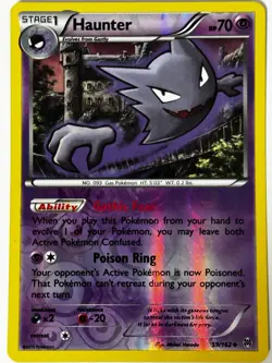 Haunter 59/162 Uncommon BREAKthrough Pokemon Reverse Holo Near Mint - Image 1
