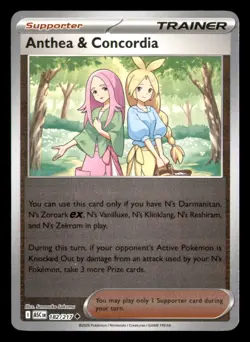 Anthea & Concordia 182/217 Uncommon Ascended Heroes Pokemon Reverse Holo NM - Image 1