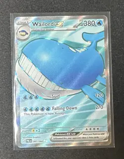 Wailord ex 097/084 Pitch Black Full Art Ultra Rare Pokemon TCG NM - Image 1