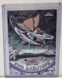 2000 Topps Chrome Pokemon Hollow #141 Kabutops TV Animation Edition - Image 1