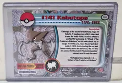 2000 Topps Chrome Pokemon Hollow #141 Kabutops TV Animation Edition - Image 2