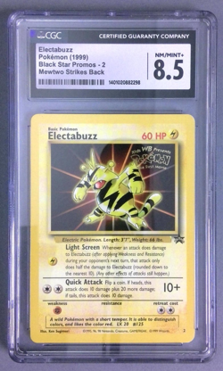 1999 Pokemon Movie Black Star Promo Electabuzz #2 CGC Near Mint 8.5 - Image 1