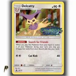 Pokemon Sun & Moon Celestial Storm Stamped Delcatty SM132 Holo Promo Card NM - Image 1