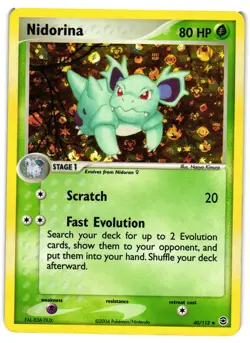 Pokemon TCG EX FireRed & LeafGreen Nidorina 40/112 Reverse Holo Uncommon MP - Image 1