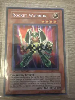 Yugioh - Rocket Warrior CT2-EN005 Secret Rare Limited Edition LP - Image 1