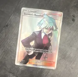 Pokemon TCG Steven's Resolve 165/168 Celestial Storm Full Art Holo UR EN 2018 - Image 1