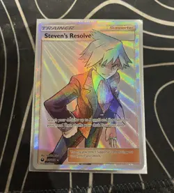 Steven's Resolve 165/168 Full Art Holo Celestial Storm Ultra Rare Pokemon TCG - Image 1