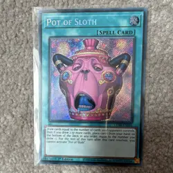 Konami Yu-Gi-Oh! TCG Pot of Sloth CORI-EN061 Secret Rare Holo 1st Ed - Image 1