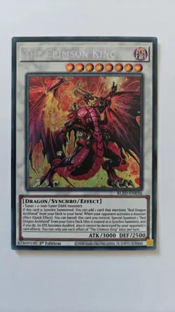 Yu-Gi-Oh! TCG The Crimson King BLZD-EN036 Secret Rare 1st Edition - Image 1
