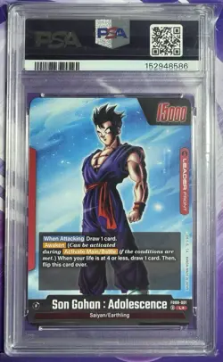 Dragon Ball Fusion World Gohan Adolescence FB08-01 Alternate Art PSA 10 - Image 2