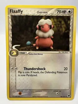 2006 Pokemon EX Dragon Frontiers Flaaffy Delta Species Uncommon #30/101 (NM) - Image 1